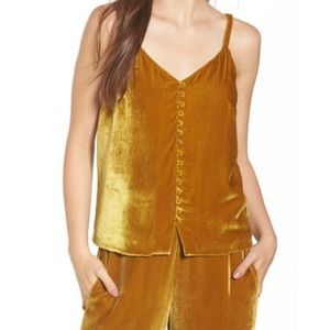 Madewell Velvet Button Down Cami